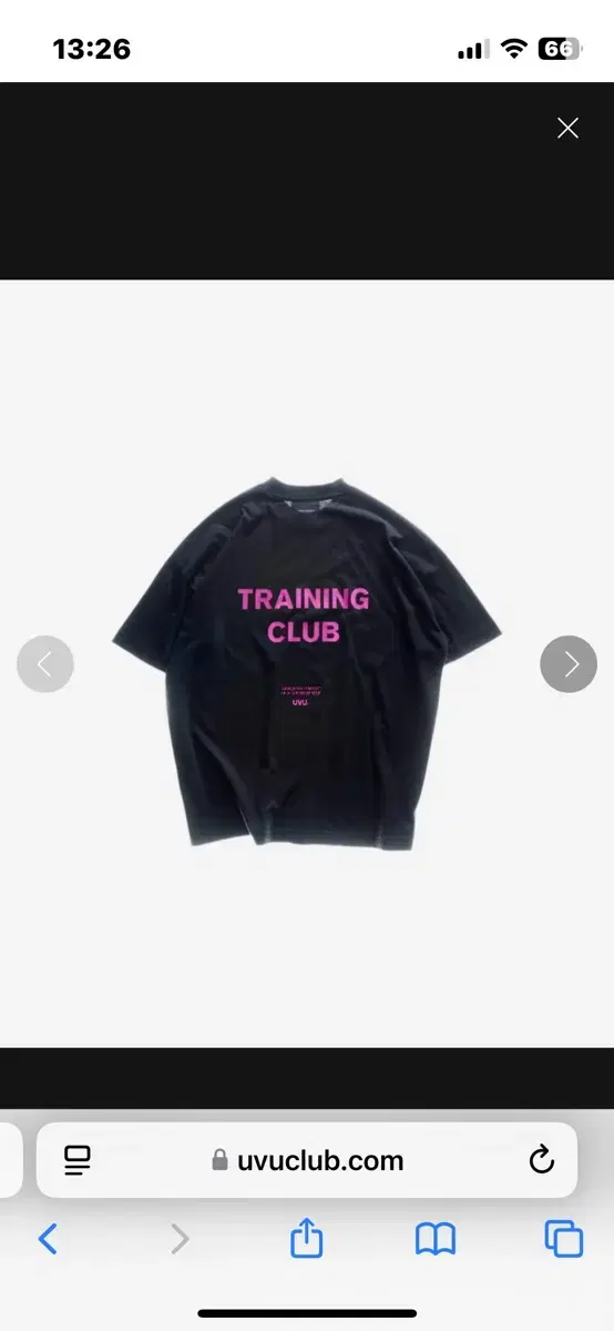 TRAINING CLUB T-SHIRT (L) black pink